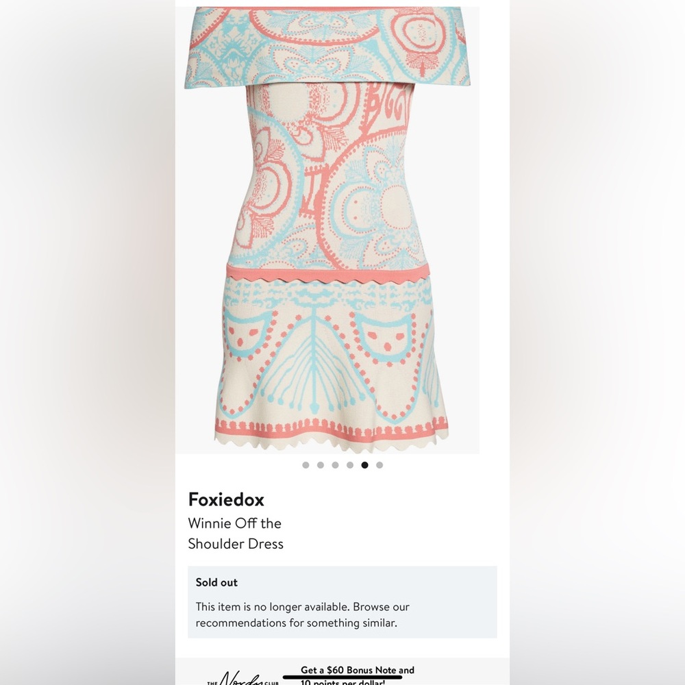 NEW Foxiedox Winnie off shoulder mini dress multi color - Picture 15 of 15